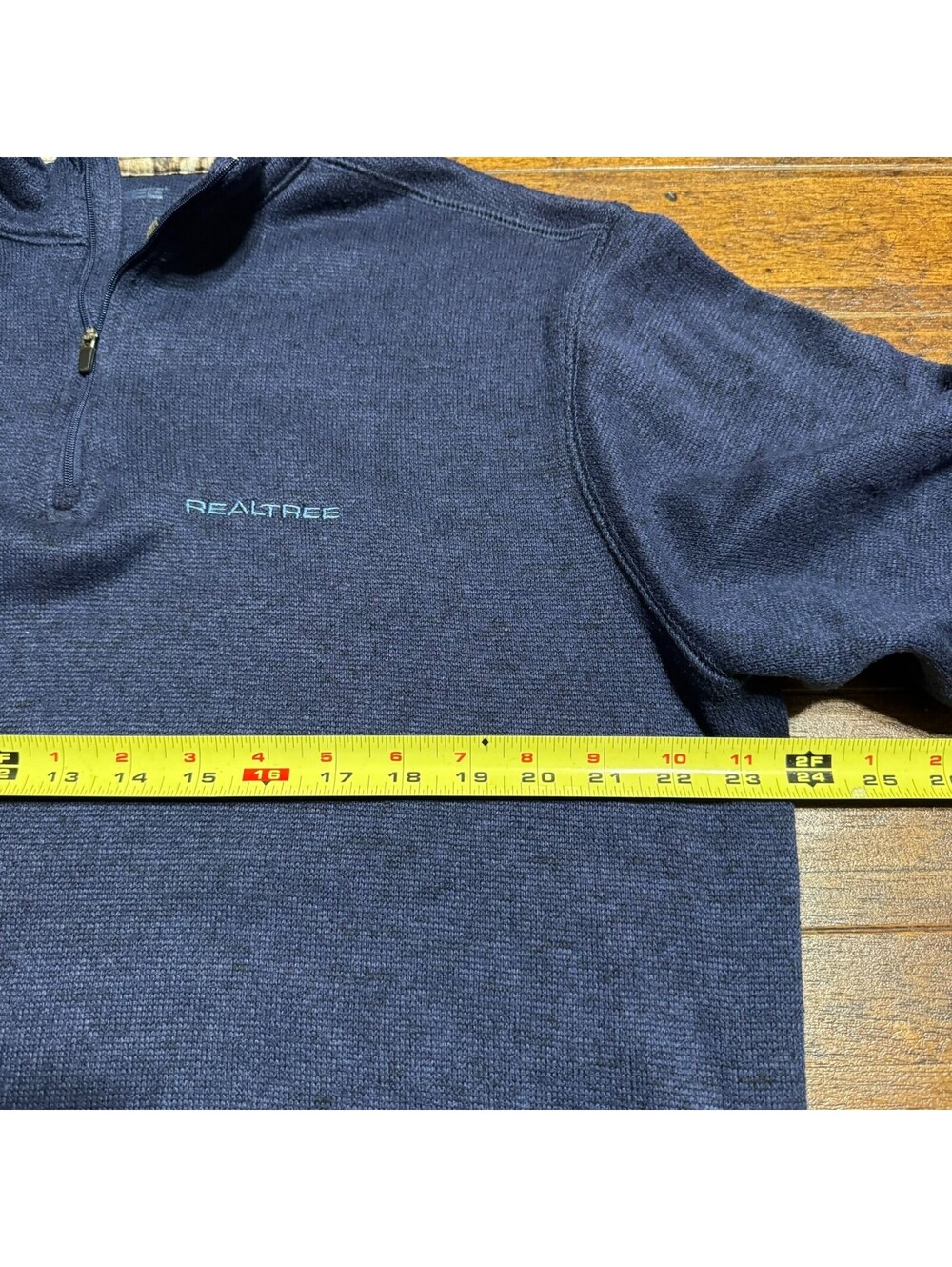 Realtree 1/4 Zip Fleece Pullover Sweatshirt Blue Men’s XL Mock Neck Solid - Picture 4 of 8